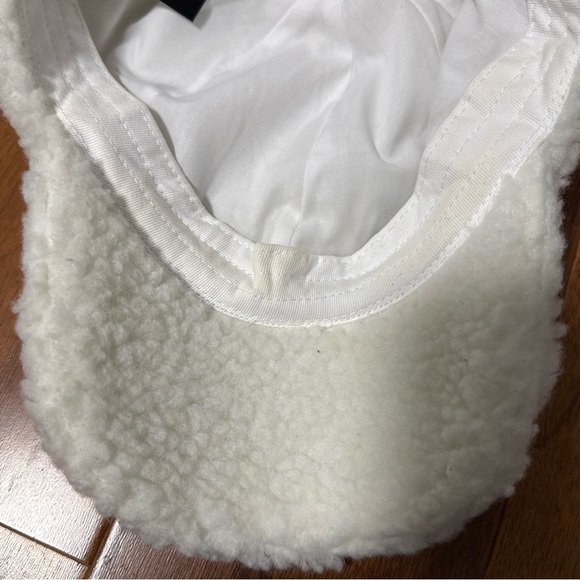 Anthropologie  Sherpa White Fleece Baseball Cap / Hat - Picture 7 of 9
